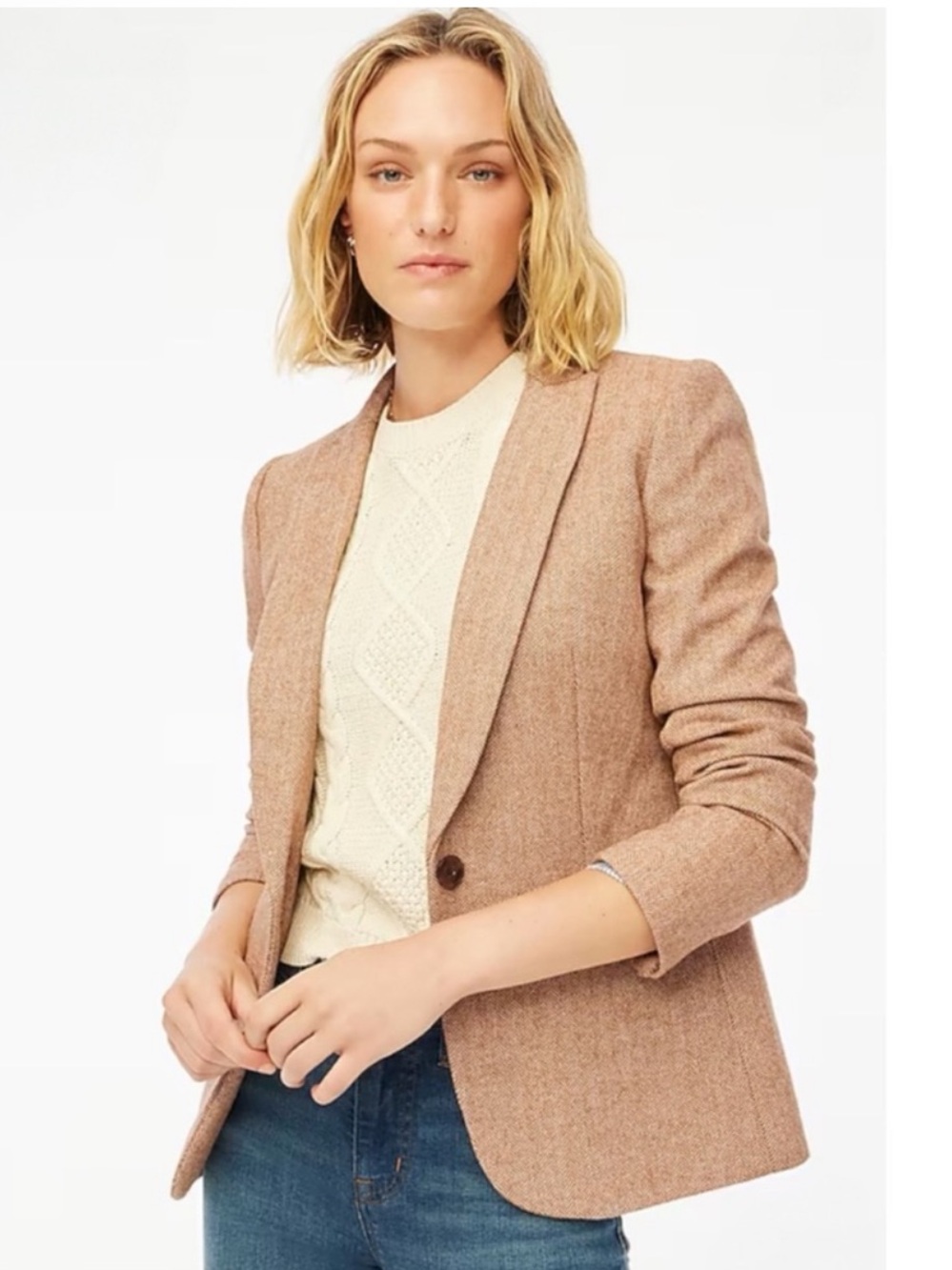 J. Crew Herringbone wool-blend Holland blazer Jacket Sz 4 NWOT
